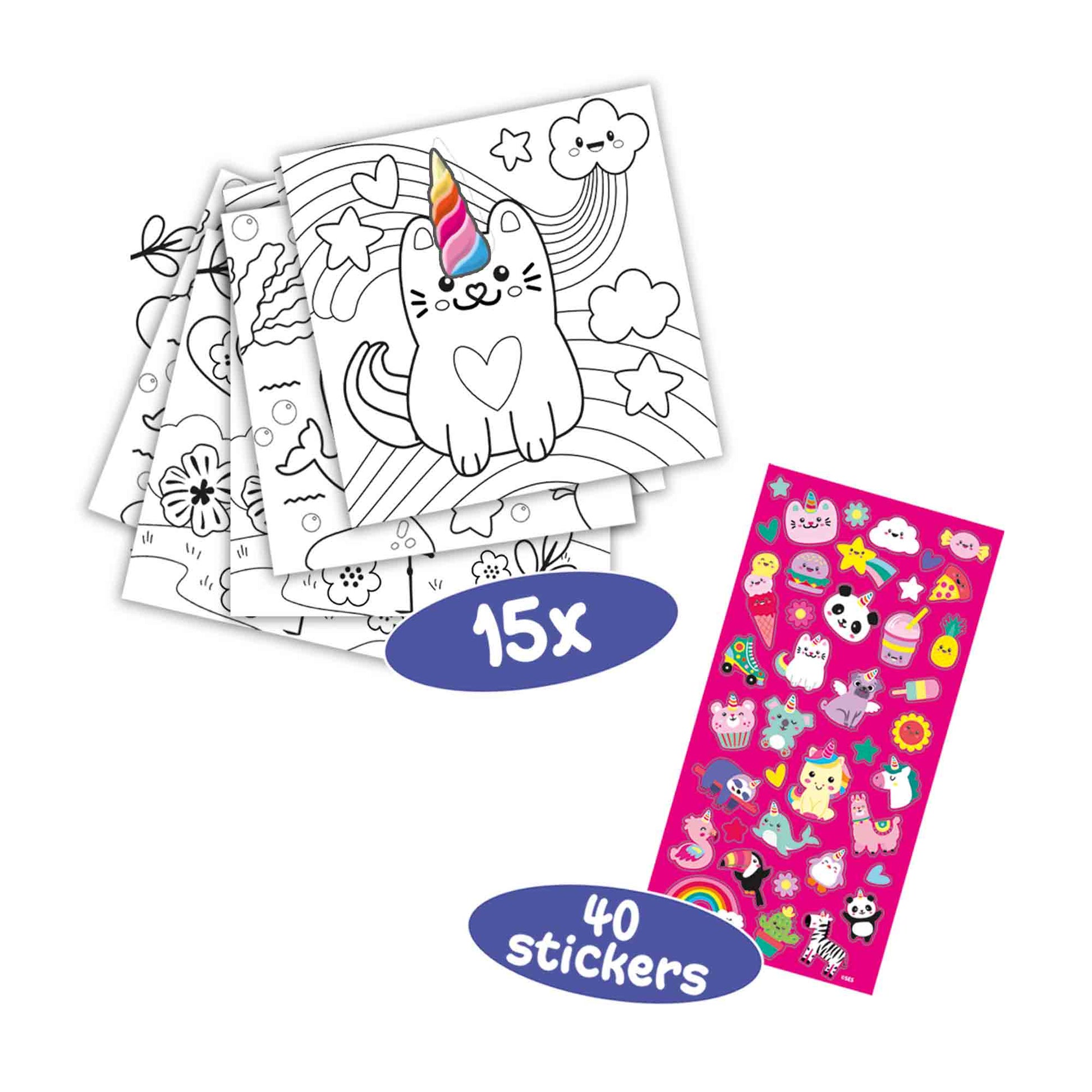 SES Creative Malbuch, Karton, 20 × 20 × 1 cm, mehrfarbig, ab 3 Jahren, inkl. 40 Glitzersticker