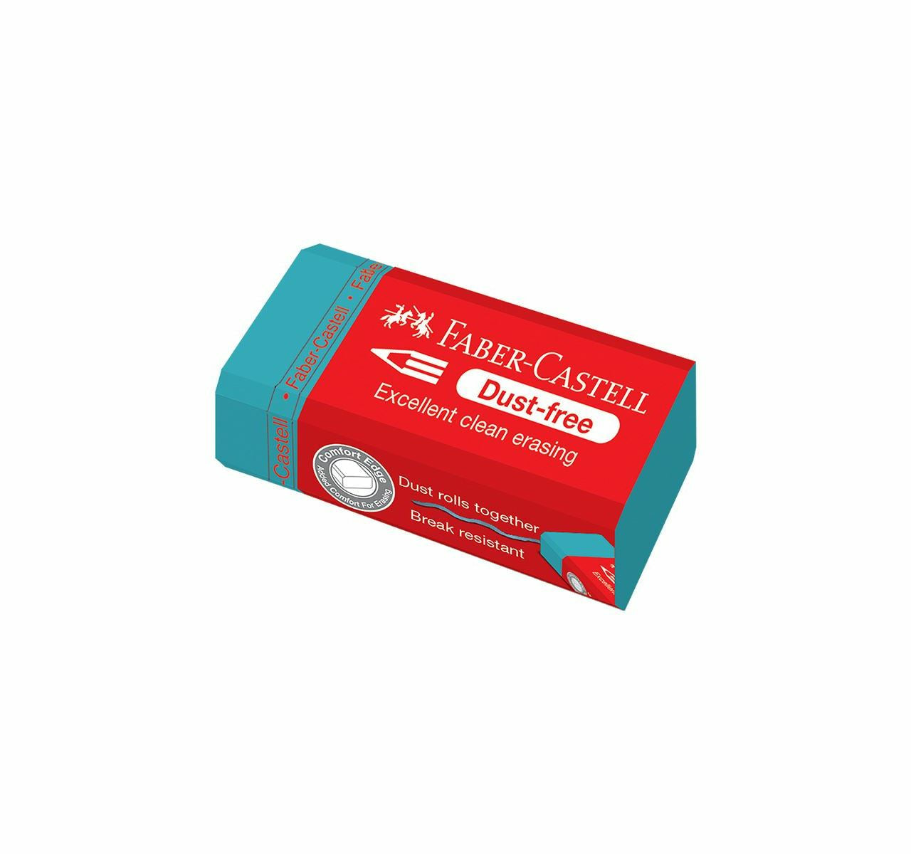 Faber-Castell Radiergummi Trend Dust-Free 187221 – PVC-frei, schmierfrei, staubarm, farbig sortiert, 3 Stk.