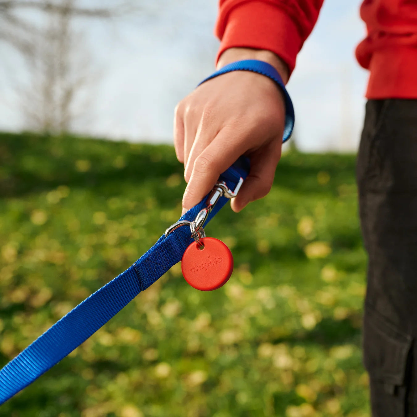 Chipolo POP – Bluetooth-Tracker – für Apple Wo ist?, Android, iOS – IP55, 90 m Reichweite – Rot