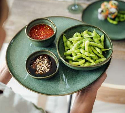 Villeroy & Boch Dipschale – Steingut, Grün, Ø 10 × 6 cm, 6 Stück