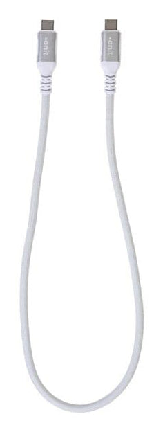 ONIT USB-C auf USB-C Kabel – USB 3.2 Gen 2 (10 Gbit/s) – 0,5 m – PD 100 W – Textilmantel – Weiss