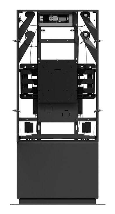 Hagor Bodenständer – 50–55" – Diebstahlsicherung, mit Belüftung – für Hochformat-Displays – SOPK 55, Schwarz