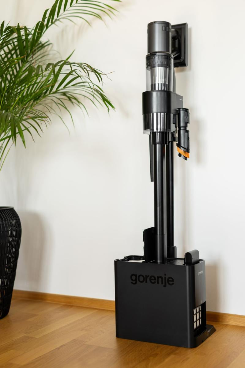 Gorenje Kabelloser Staubsauger NEOEXPERT SVC296749NEBL, mit Absaugstation, 2-in-1 – 60 min, 190 AW, Behälter 0,6 l