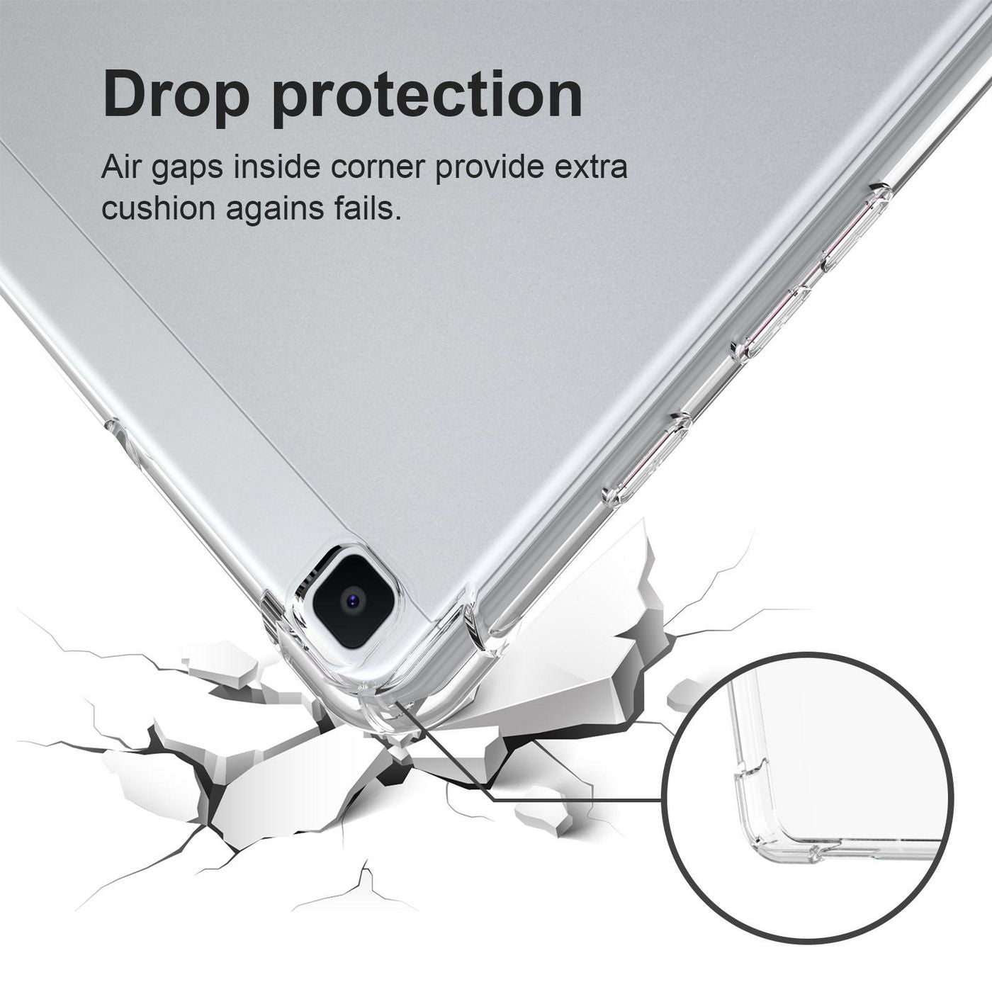 eSTUFF Tablet-Hülle für Samsung Galaxy Tab A 8.0 – Transparent