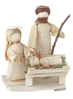 Bottsa Pappmaché-Figur, Heilige Familie, 13 × 15 cm