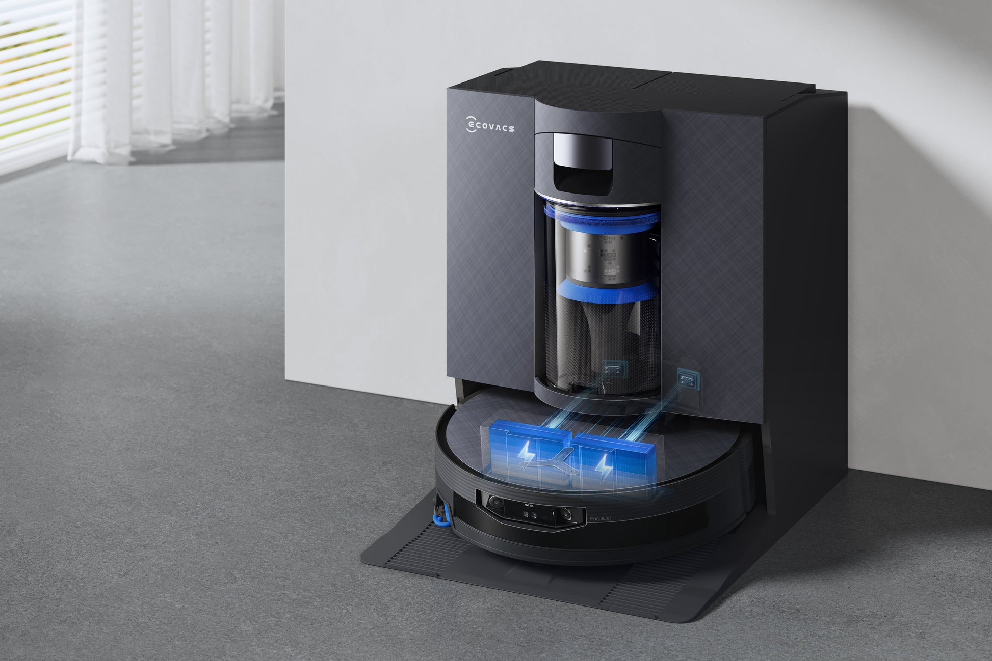 Ecovacs Deebot X12 OmniCyclone Saugroboter mit Absaugstation und Wischfunktion – 22000 Pa, 497 min