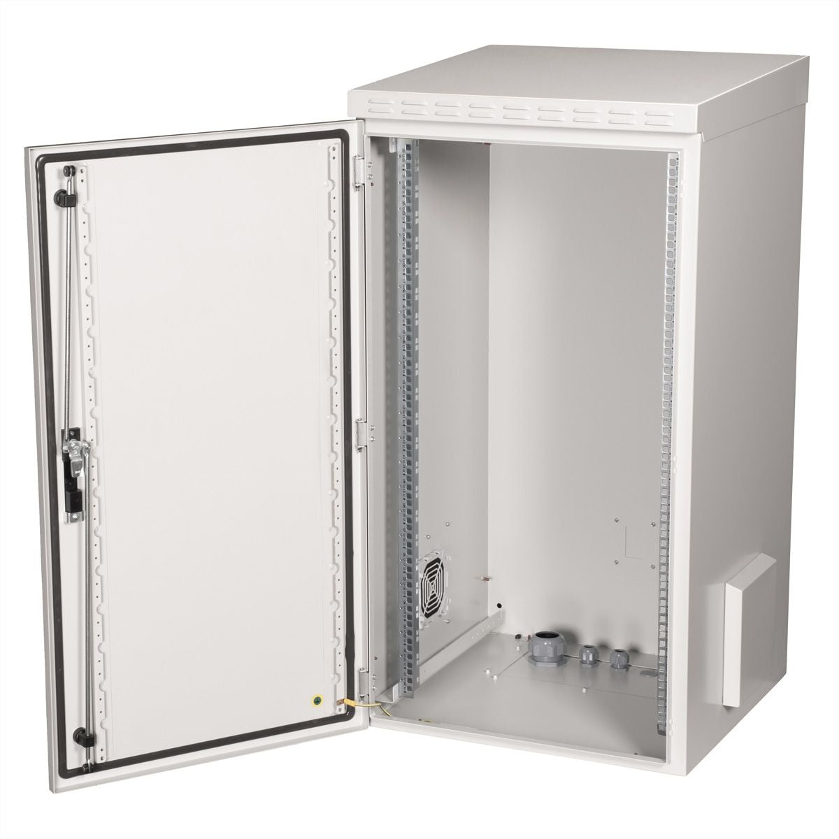 ROLINE Pro – 19" Wandverteiler 22U, IP55, abschliessbar, 600 × 600 × 1157 mm, lichtgrau, Stahl