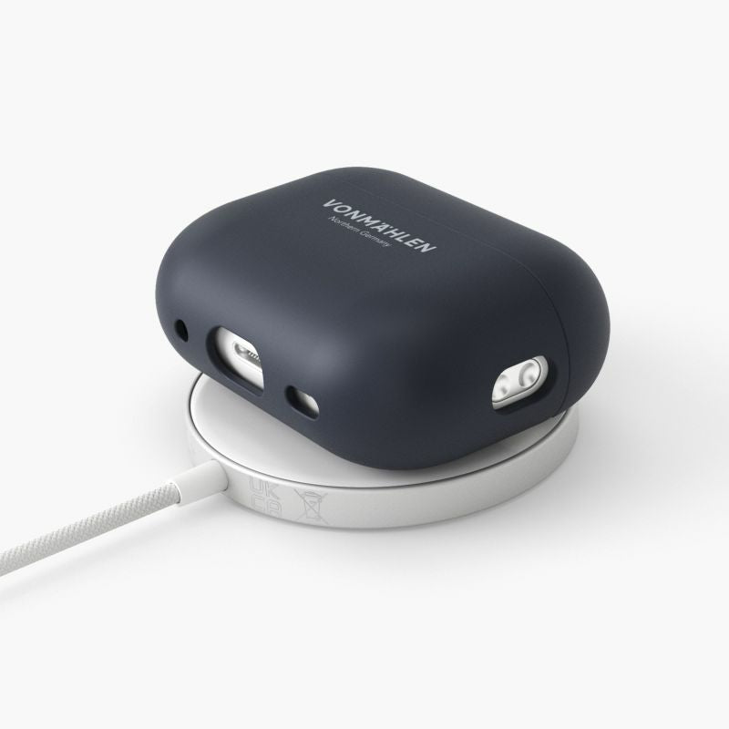 Vonmählen Thin Case – Schutzhülle – für Apple AirPods (2. Gen.) – kabelloses Laden, fallbeständig – Navy