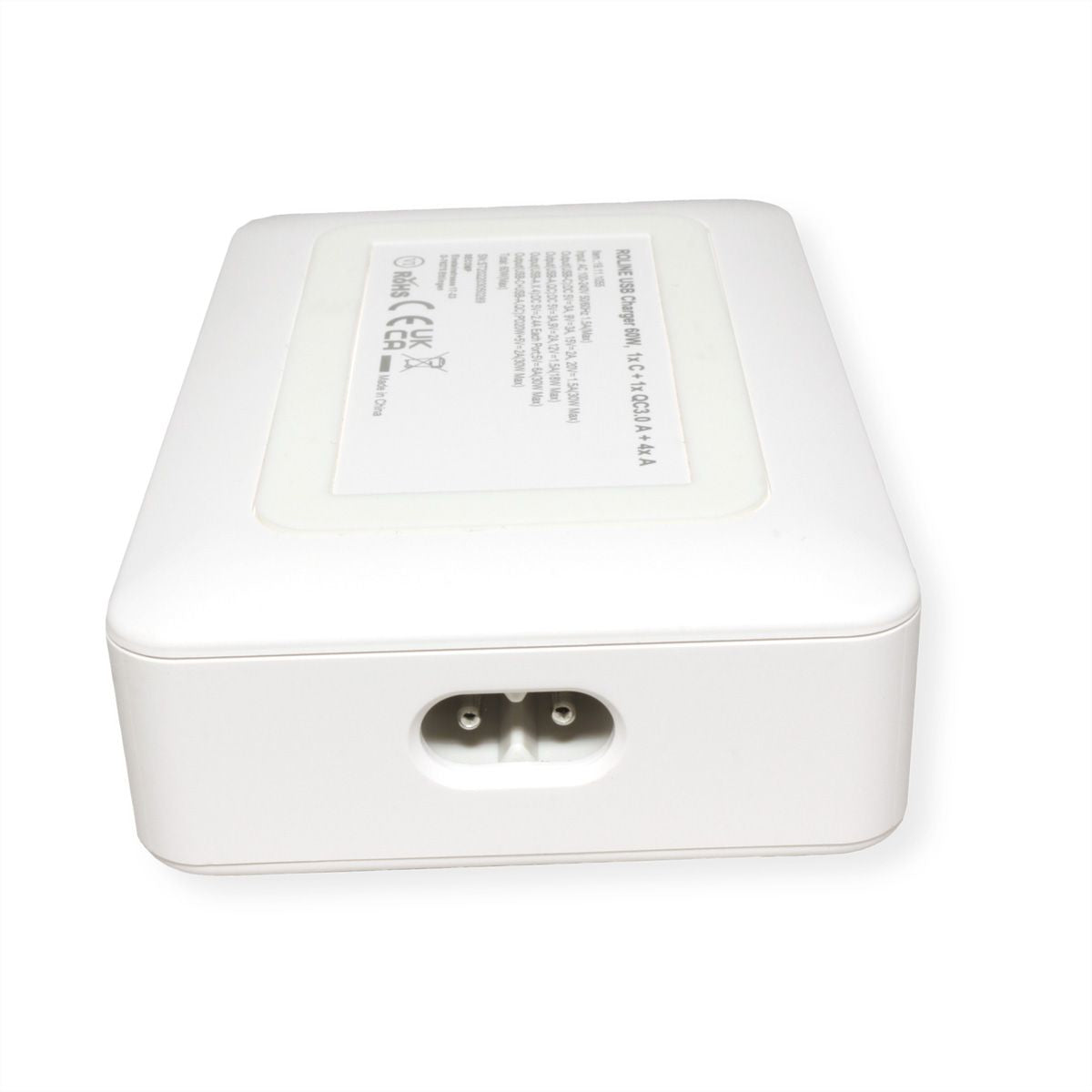 ROLINE USB-Desktop-Ladegerät 60 W – USB-C×1, USB-A×5 – PD, QC 3.0 – Weiss
