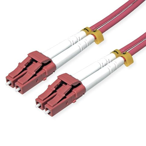 ROLINE LWL-Patchkabel – LC-LC, Duplex OM4 (50/125 µm), 20 m, stahlarmiert, LSOH, violett