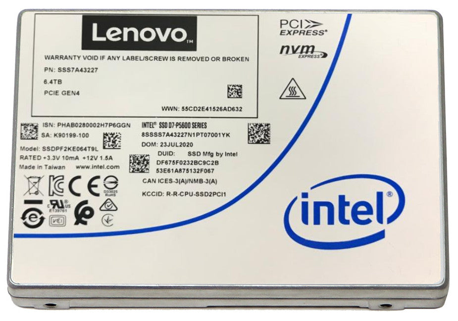 Lenovo Interne NVMe SSD – 3,2 TB, 2,5" PCIe 4.0