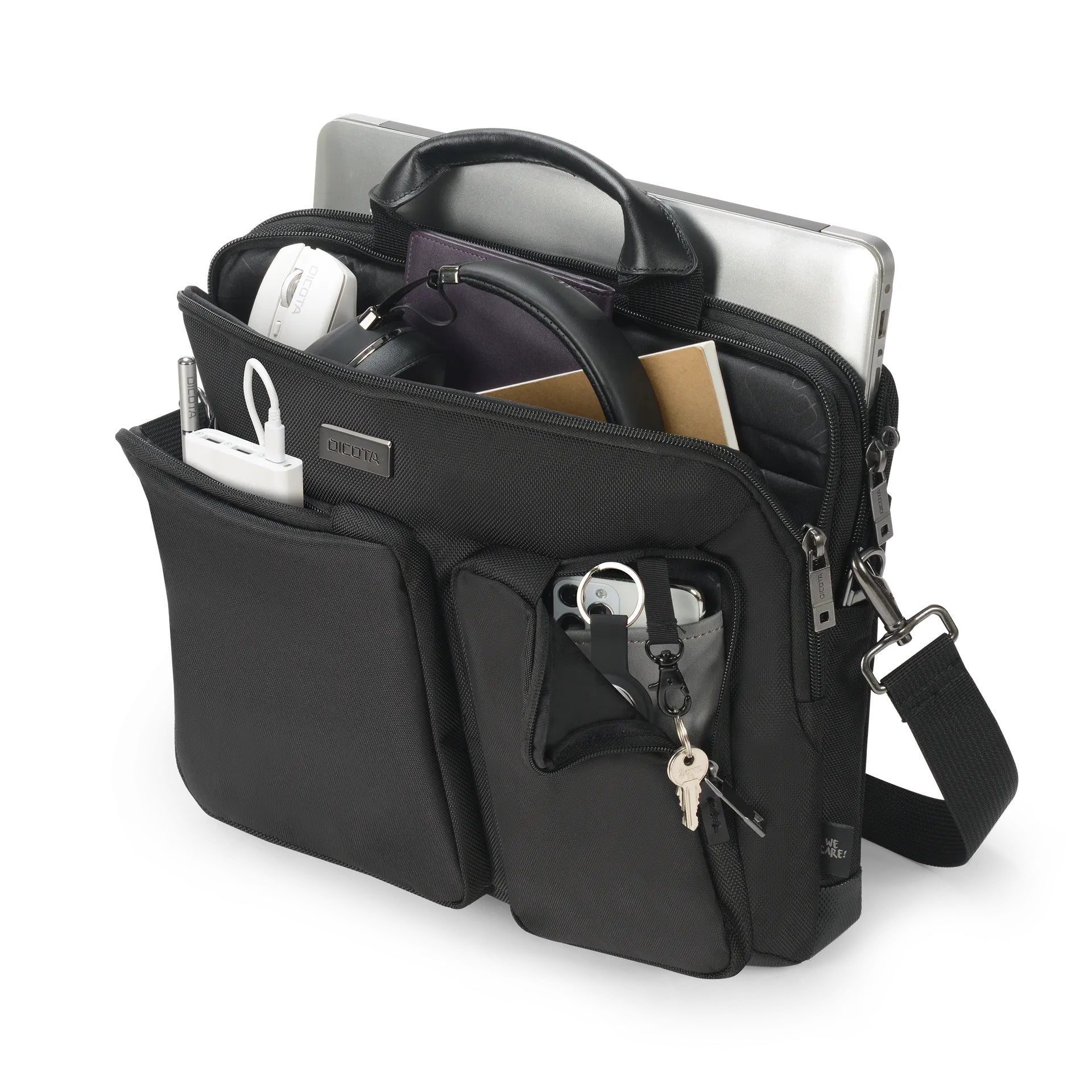 DICOTA Slim Case SEVEN Notebook-Tasche für Notebooks bis 14" – Schwarz