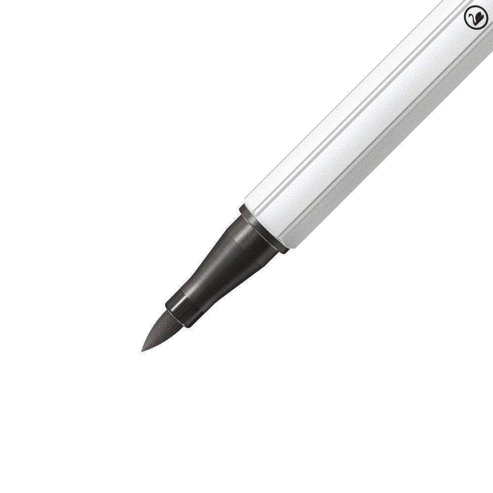 STABILO Pen 68 Pinselstift – Pinselspitze, wasserbasiert, Grau