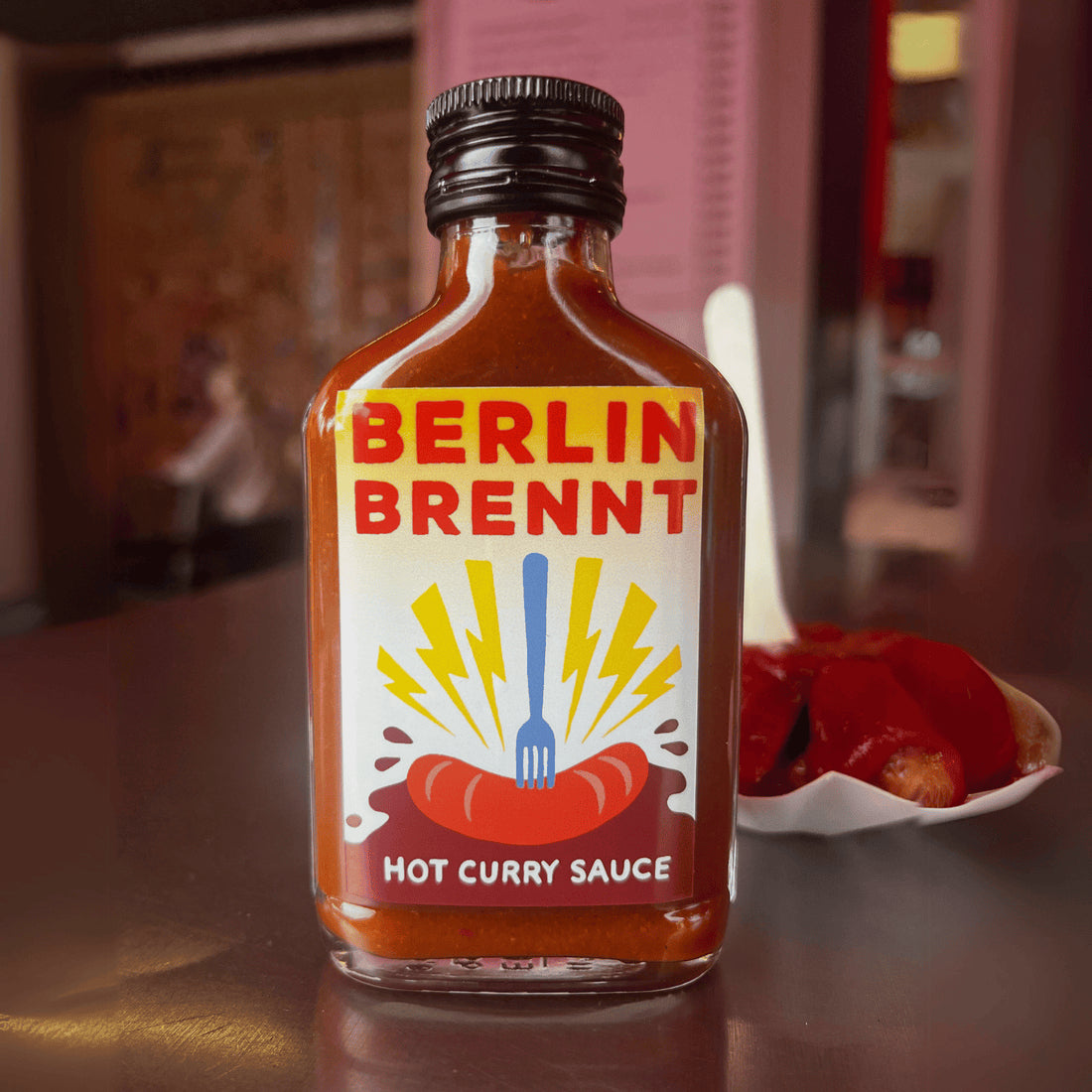 Crazy Bastard Sauce Chilisauce Berlin Brennt (Hot Curry, scharf) – 100 ml