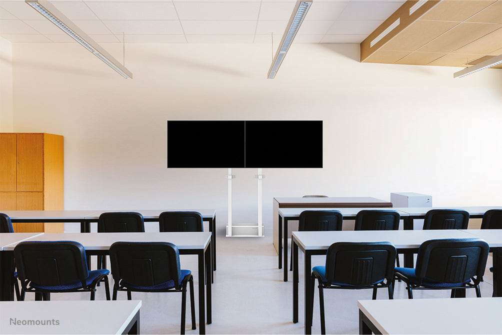 Neomounts ADM-875WH2 – Displayständer, für 2 Displays, höhenverstellbar, für 42–65", VESA 100×100–800×400