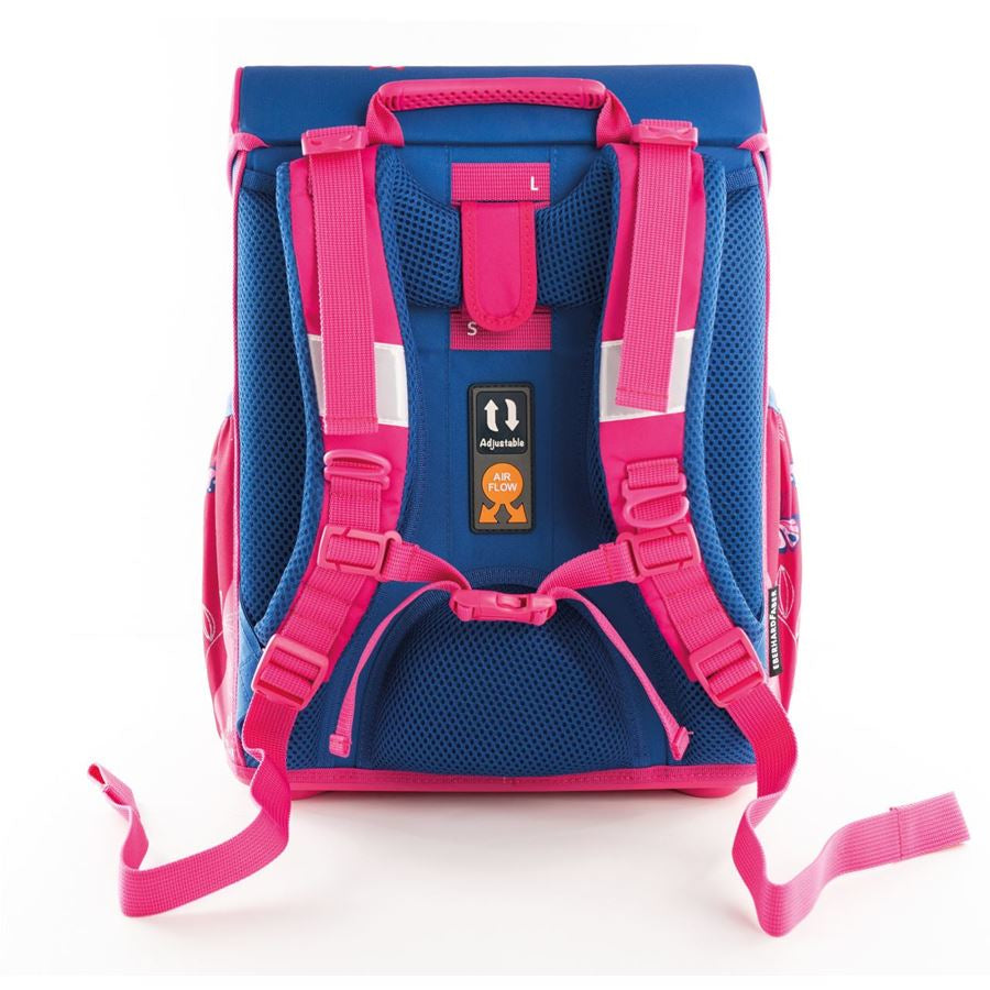 Eberhard Faber EFAlino – 4-teiliges Schulrucksack-Set, Schmetterling, 18 l, 33,5×40×24 cm