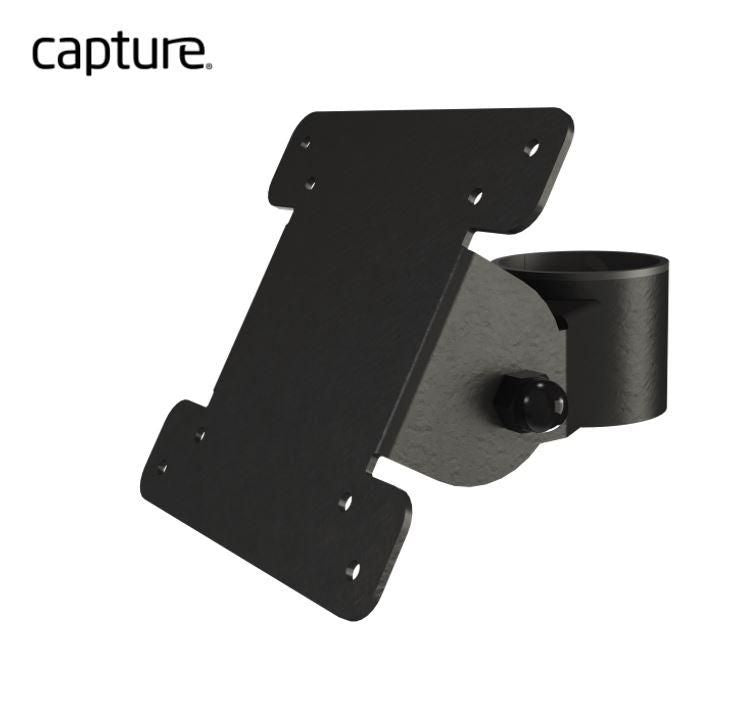 Capture Stangenhalterung – POS-Halterung, VESA 75/100, 360°/+10°/-50°, für Displays mit VESA 75/100 mm, Schwarz