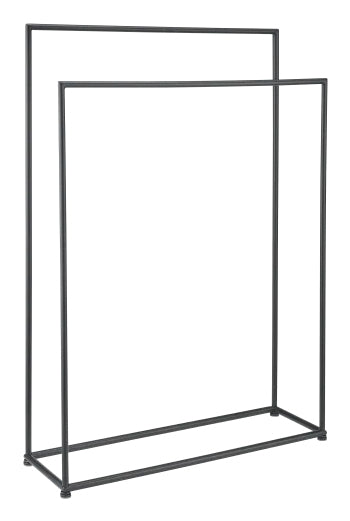 Blomus Handtuchständer Modo – 2 Arme, 60×18×84 cm, Edelstahl, Schwarz