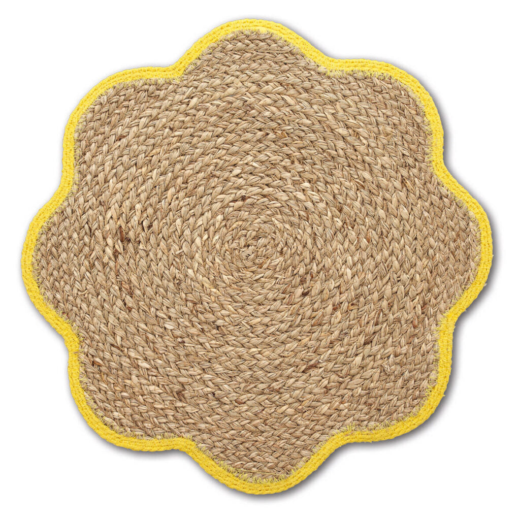 Zeller Present Tischset – rund, Seegras, braun, Ø38,5 cm
