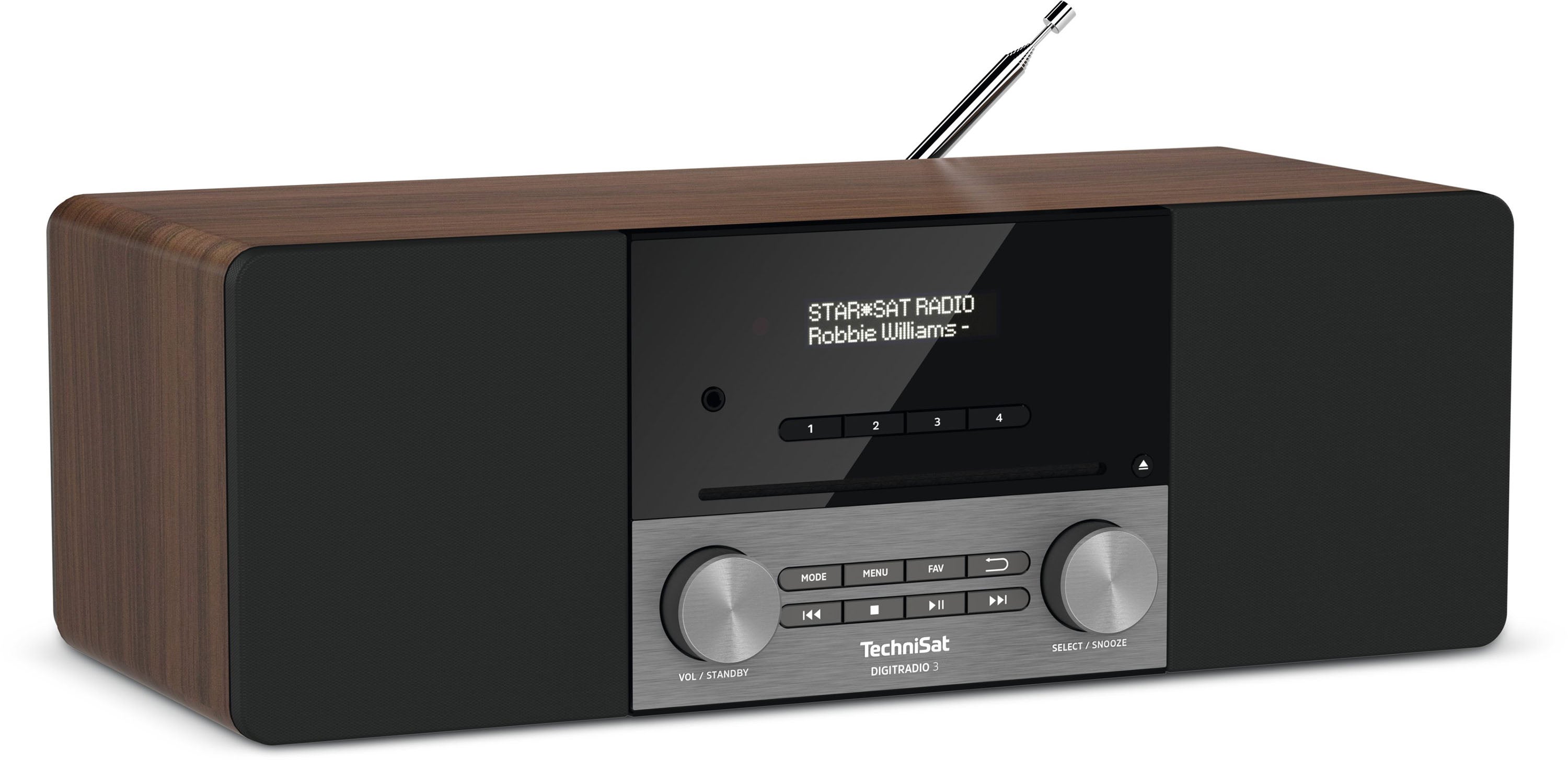 TechniSat DigitRadio 3 – DAB-/Internetradio – Tischradio – DAB+, USB – Schwarz