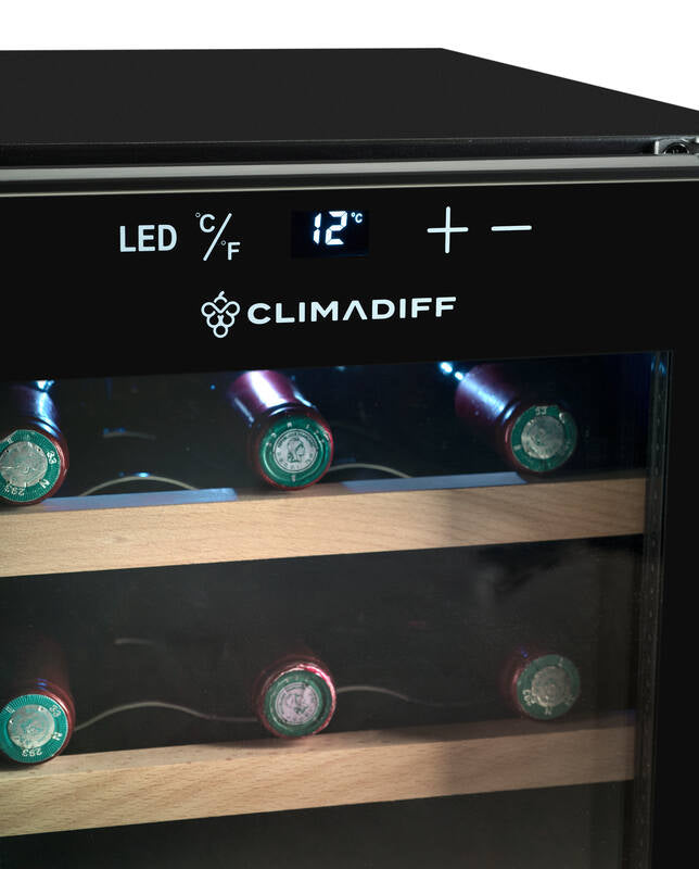 Climadiff Weinkühlschrank CUVEE18 – 50 l, 220/240 V, Energieeffizienzklasse E, 22 dB