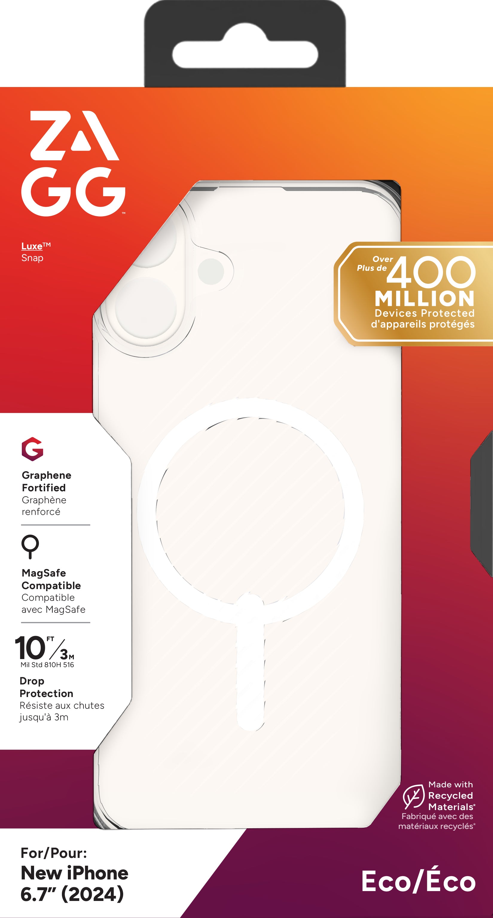 ZAGG Backcover Luxe – für Apple iPhone 16 Plus – transparent