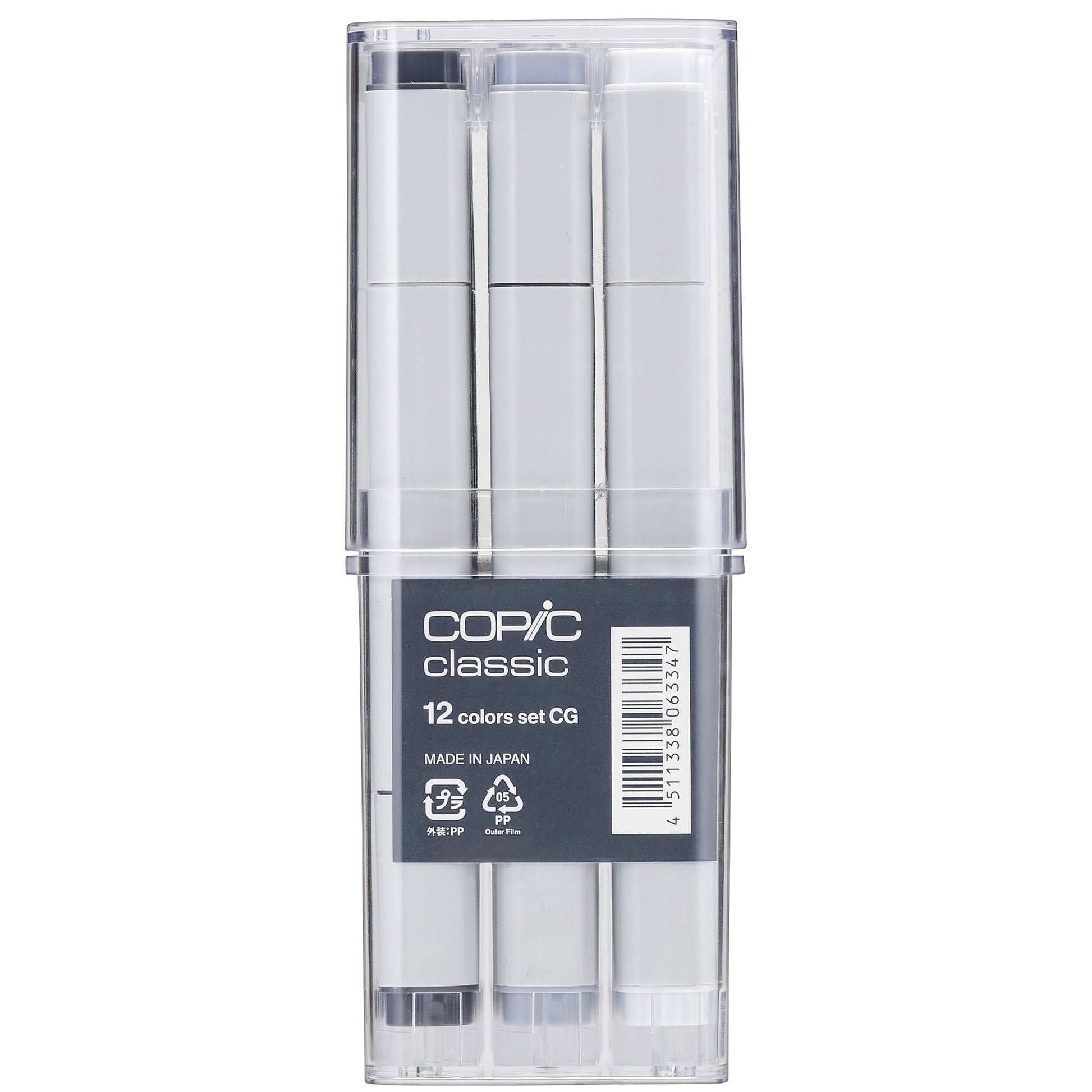 Copic Marker Classic – Grau, 12 Stück