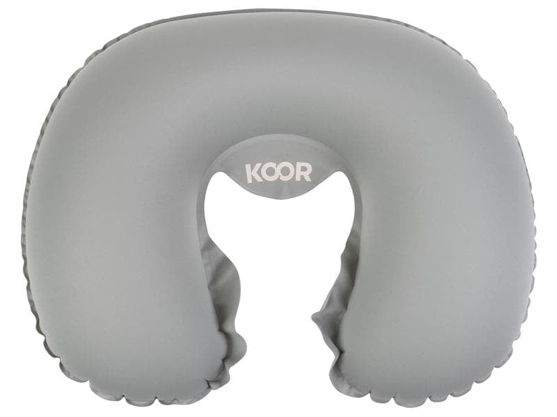 KOOR Reisekissen – aufblasbar – 310 × 110 × 360 mm – Grau