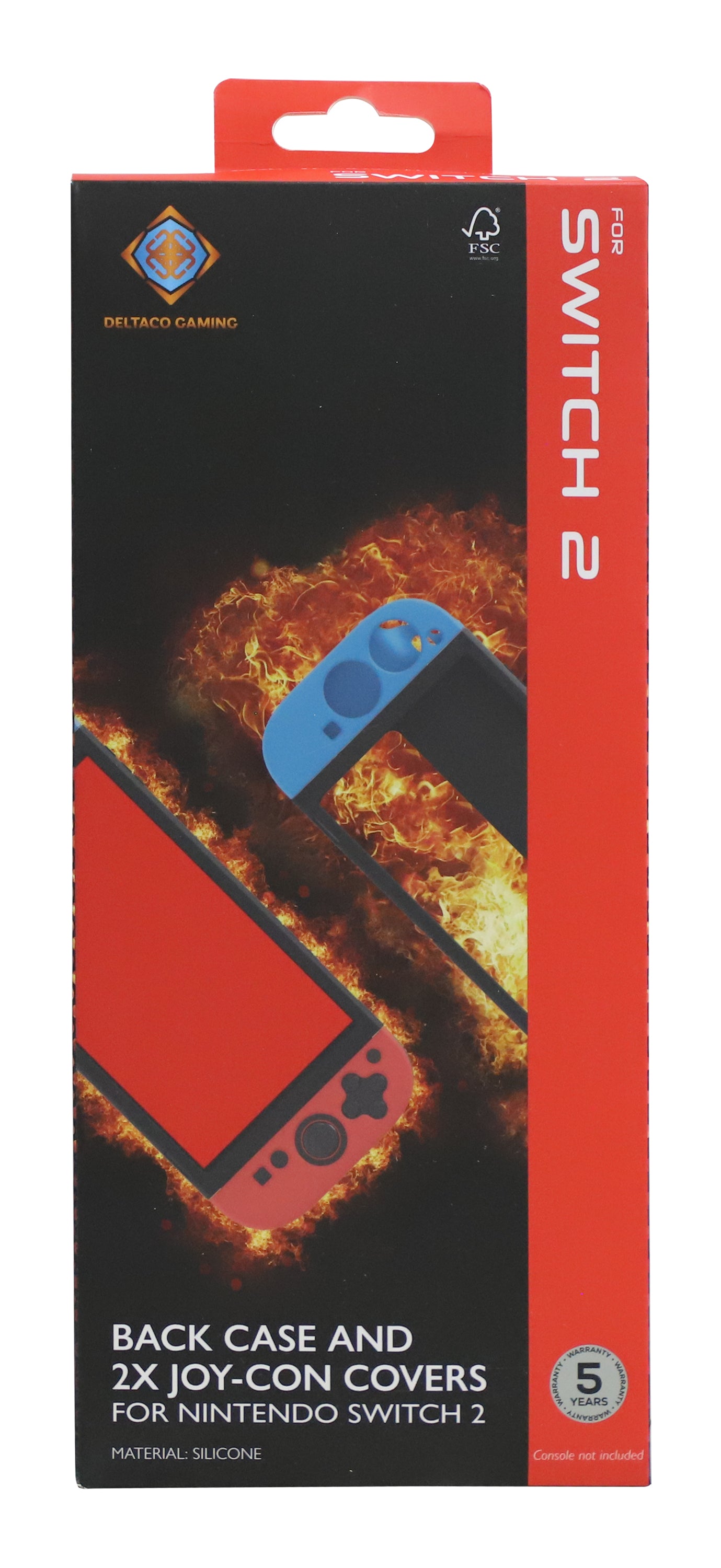 Deltaco Gaming DELTACO GAM-192 Tablet-Hülle für Nintendo Switch 2 – Schwarz, Blau, Rot