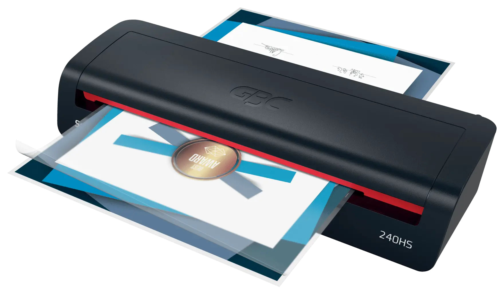 GBC 240HS Laminiergerät A3 – 2-Rollen, 75–125 µm, 2 Min. Aufheizzeit, 500 mm/min, schwarz