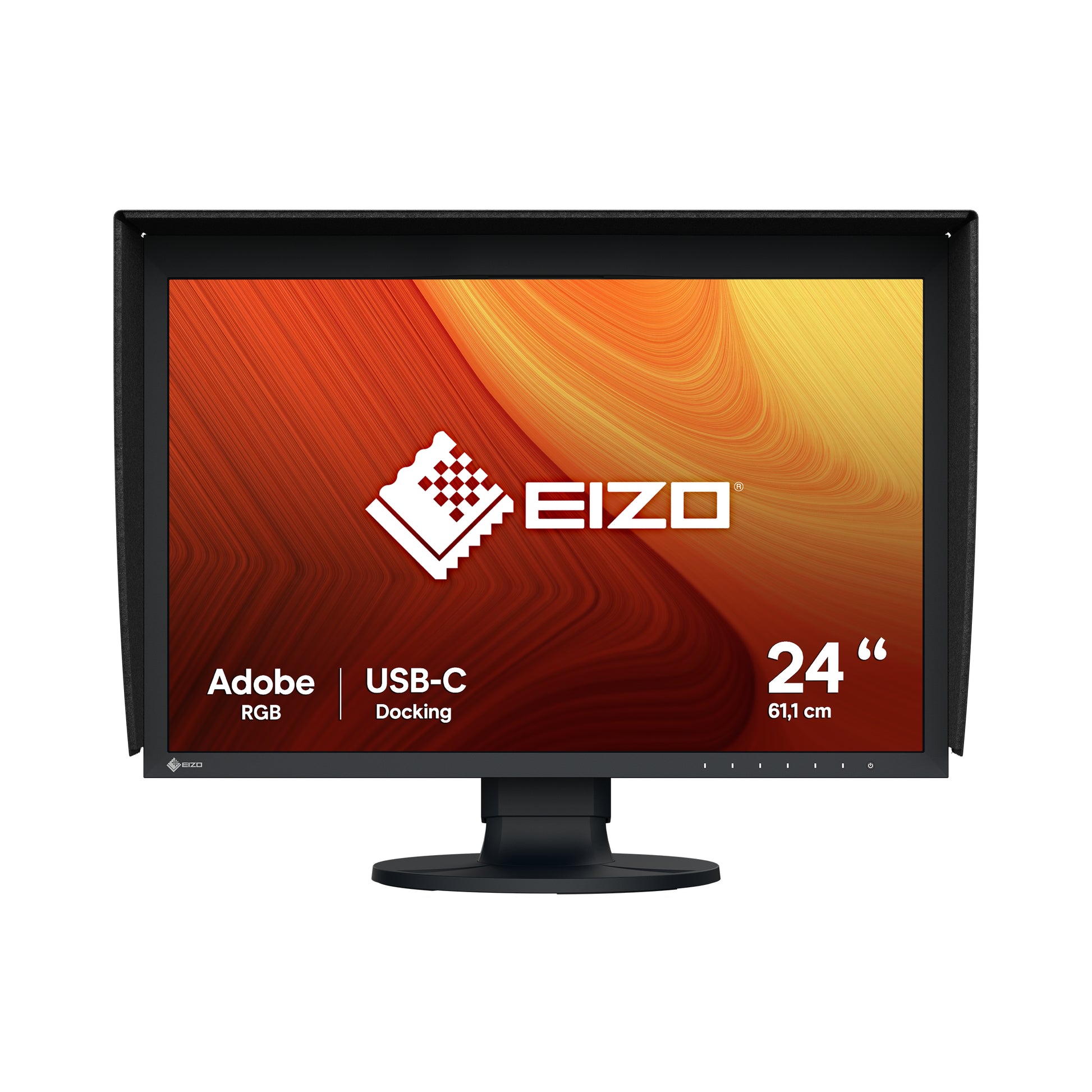 EIZO ColorEdge CG2400S Swiss Edition – Monitor, 24", IPS, 60 Hz, 400 cd/m², USB-C, KVM, Schwarz