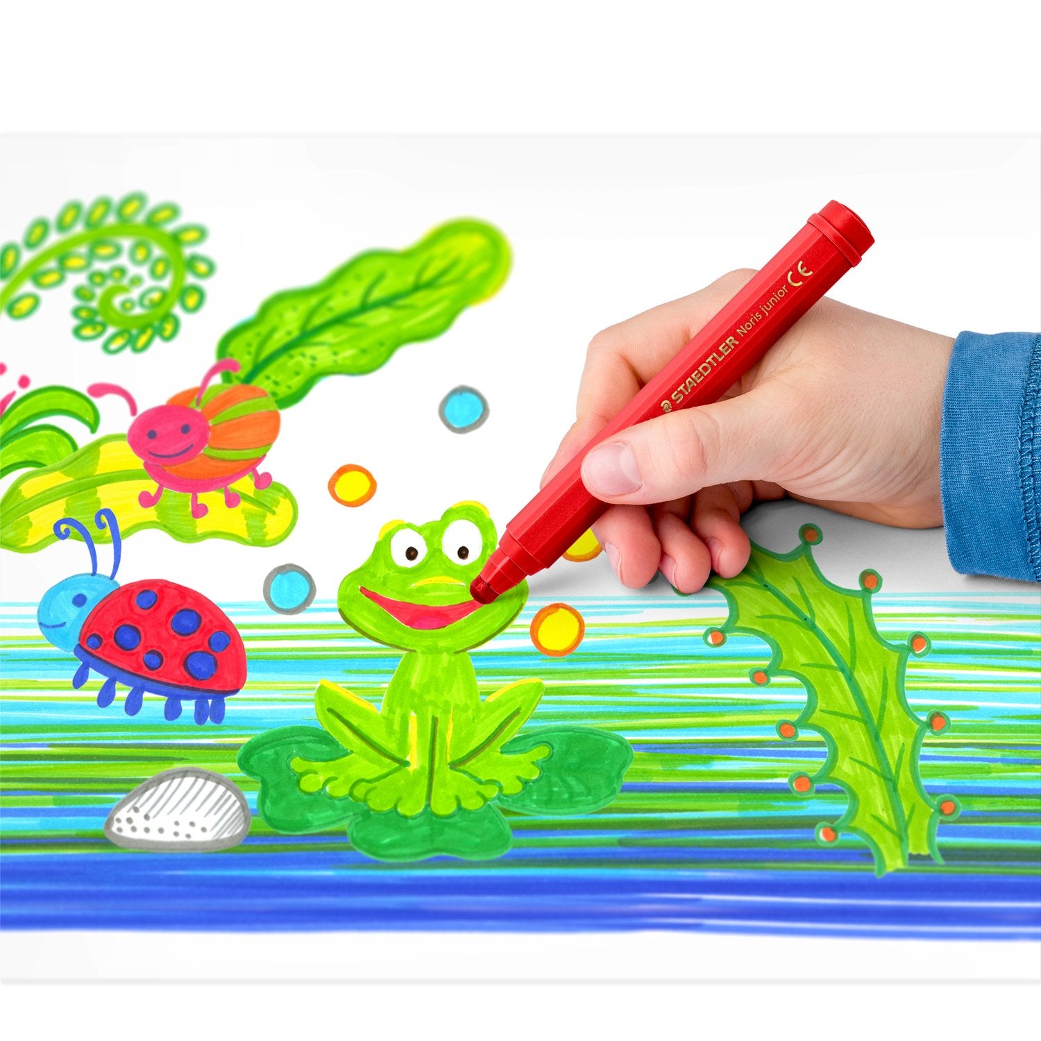 Staedtler Filzstifte – Rundspitze, 2,5 mm, auswaschbar, 6 Farben