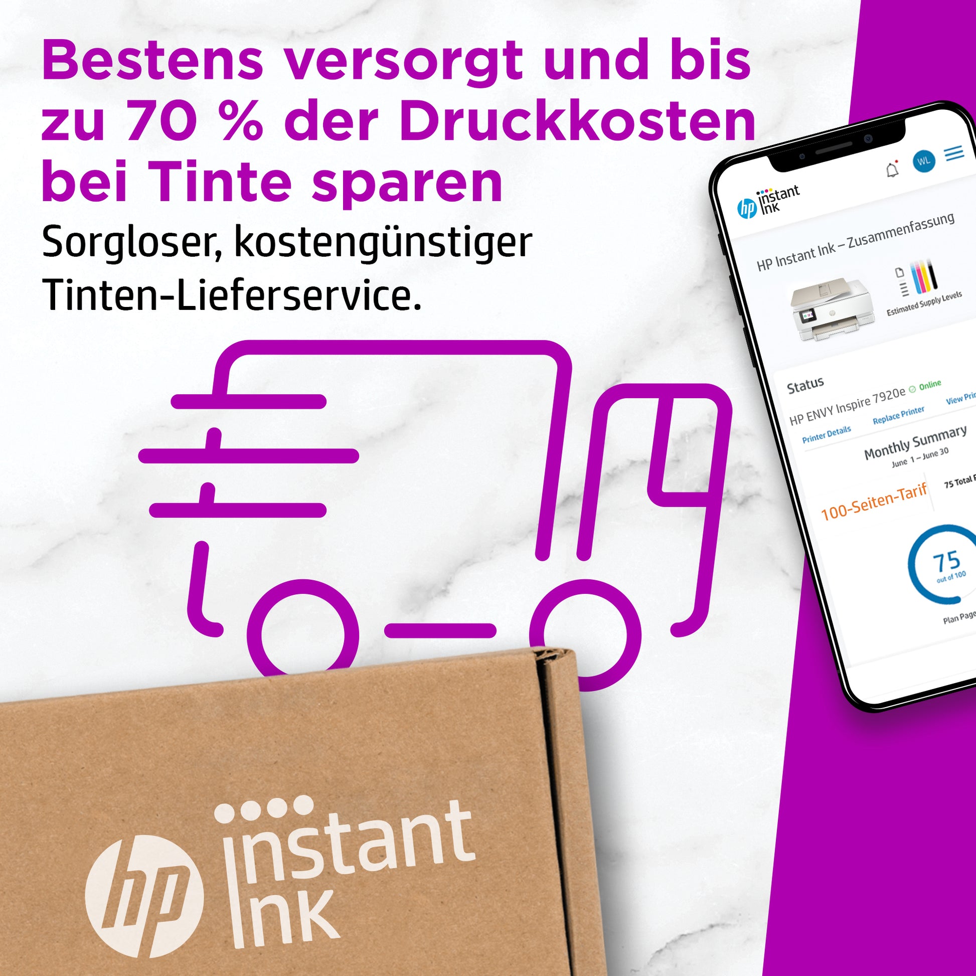HP ENVY INSPIRE 7920E – Farbiges Tintenstrahl-MFP A4, 3-in-1