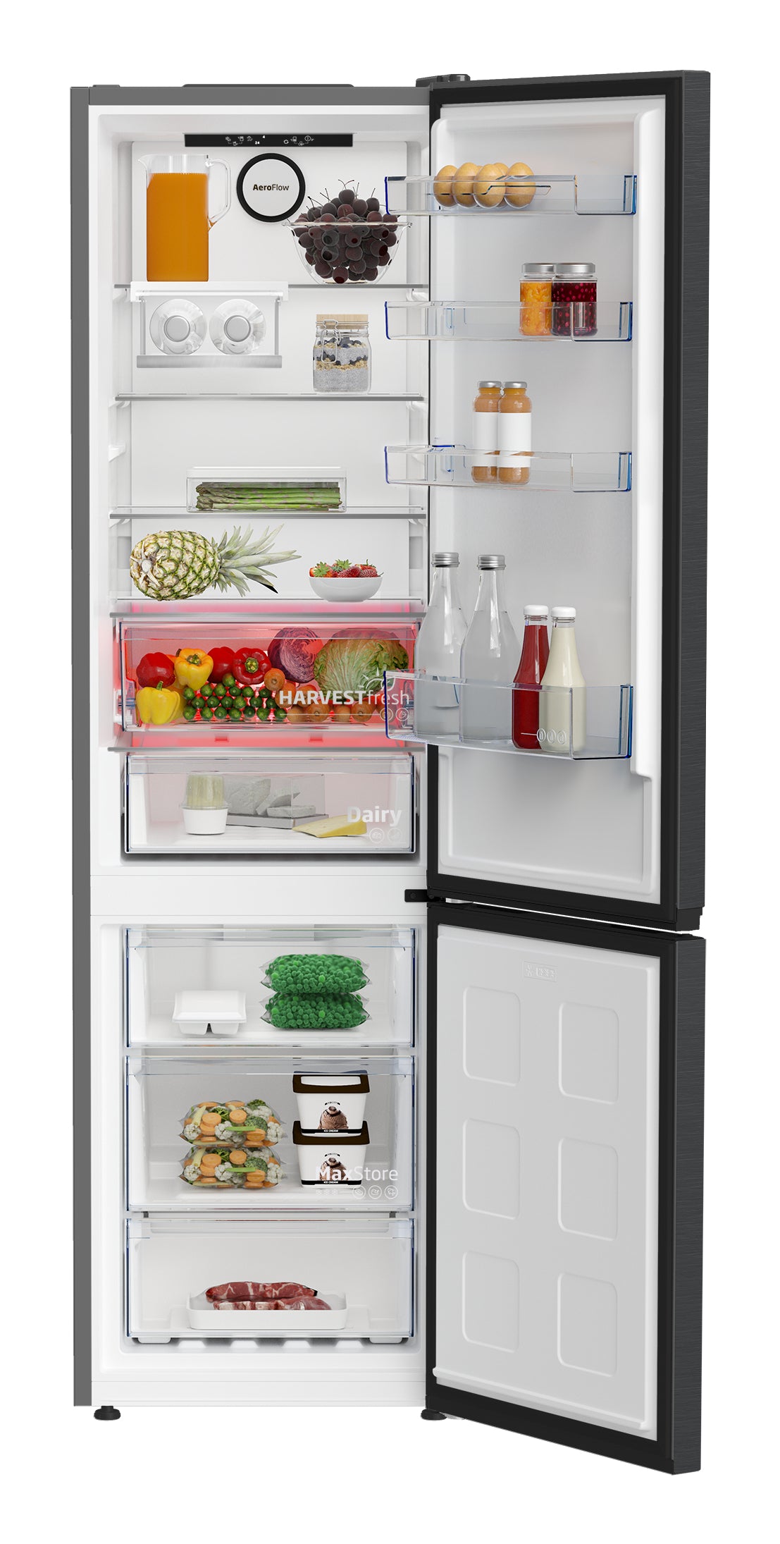 Beko Kühl-Gefrier-Kombination KG740 – 355 l, 230 V, Energieeffizienzklasse A, 32 dB