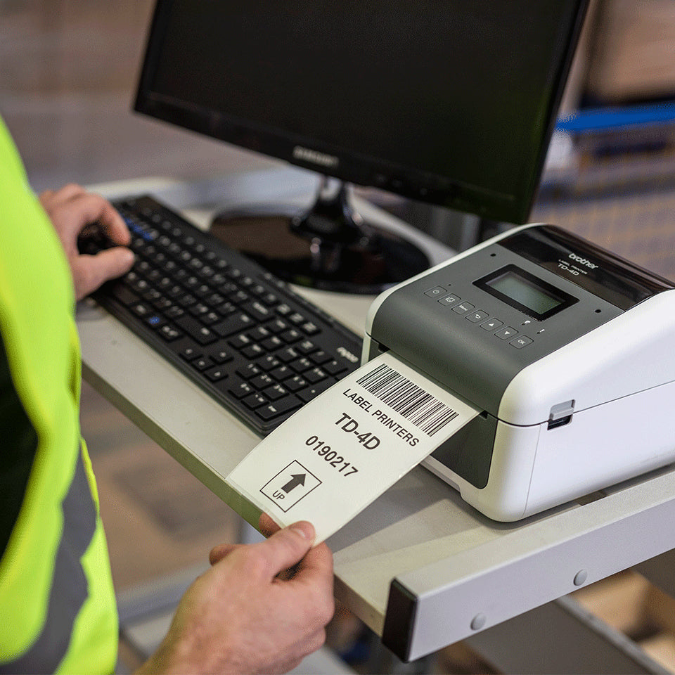 Brother TD-4550DNWB – Etikettendrucker, Thermodirekt, bis 118 mm, USB, WLAN, Bluetooth, 300 dpi