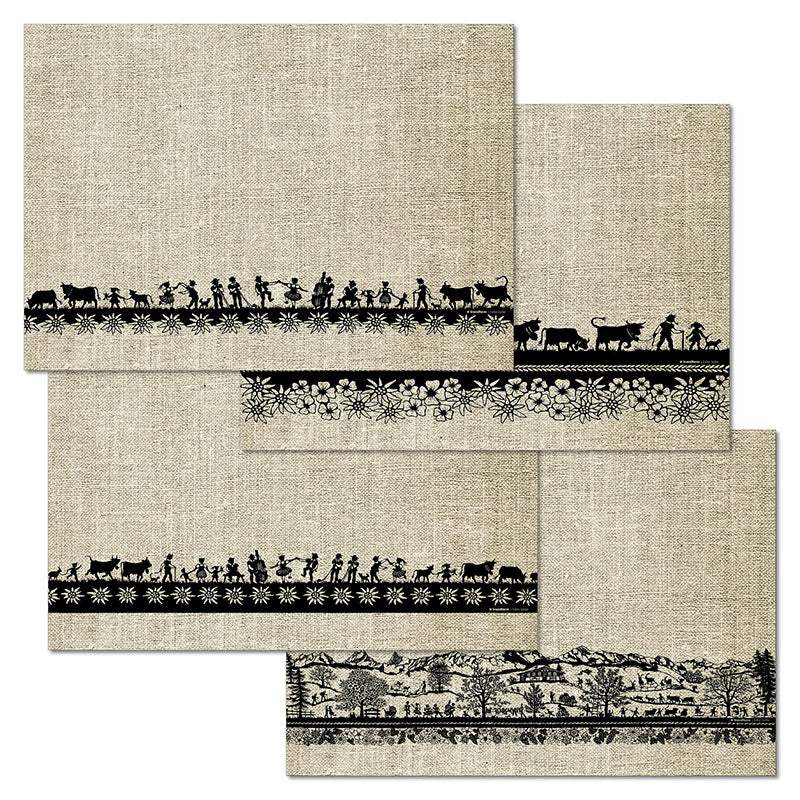 Trendform Tischset Swiss Tradition, Papier, rechteckig – 29,7 × 42 cm – FSC – 48 Stk.