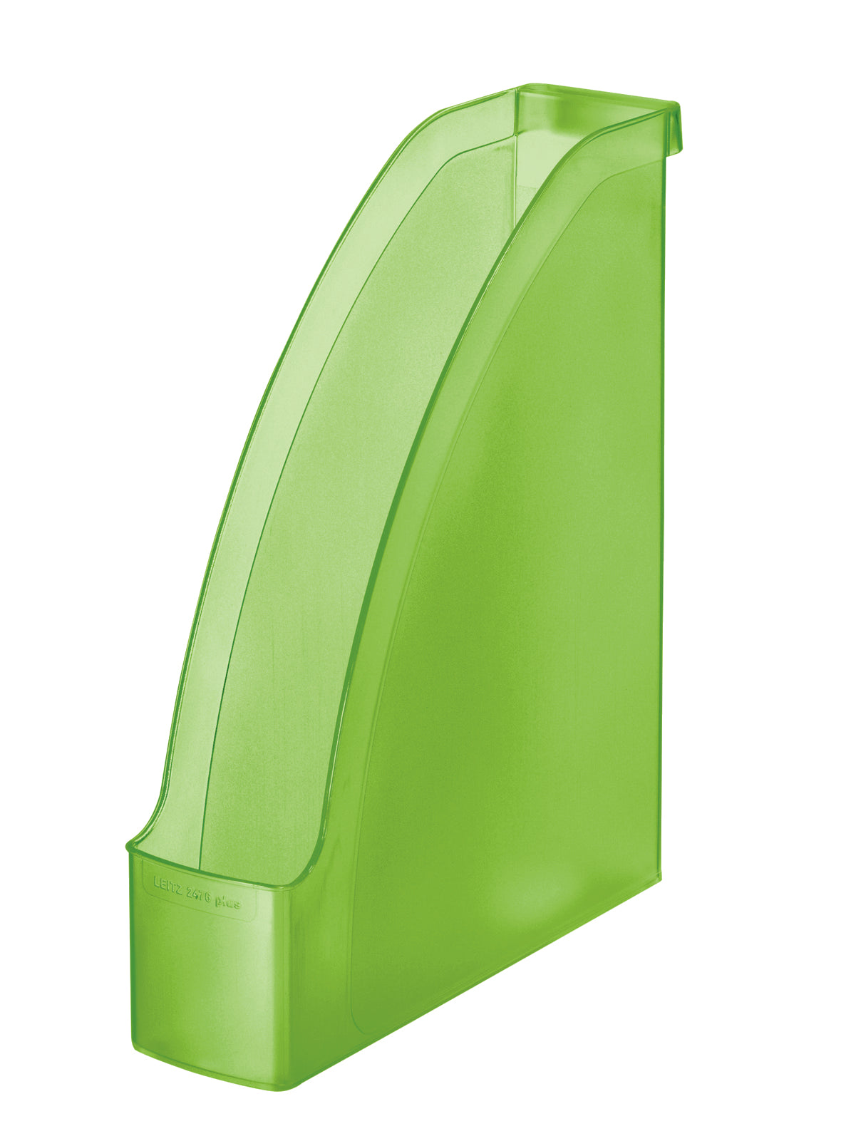 Leitz Plus Stehsammler A4 – 78 mm, mit Griffausschnitt, grün transparent, Kunststoff