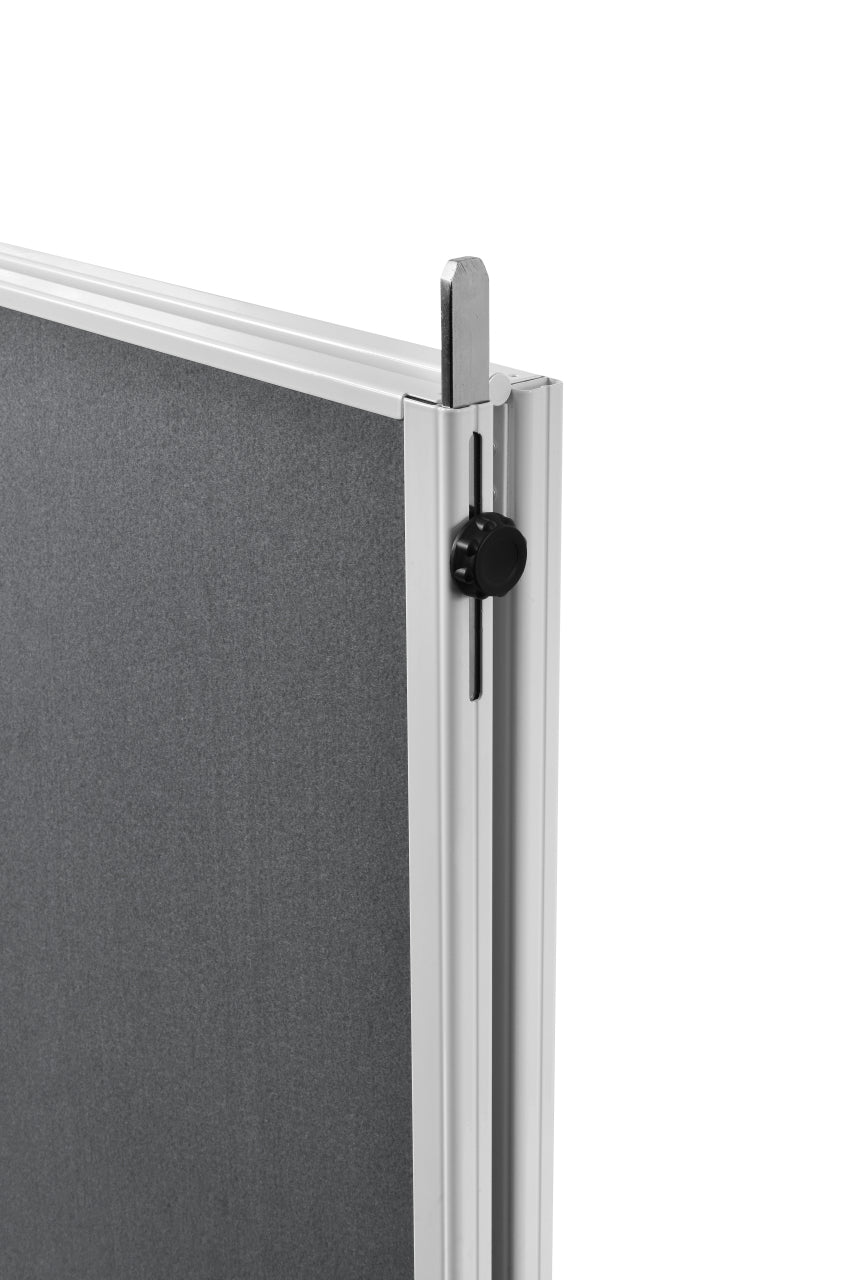 Legamaster Moderationswand – Filz, mit Rollen, doppelseitig – 120 × 150 cm – Grau, Alurahmen