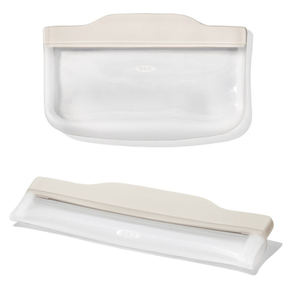OXO Aufbewahrungstasche 332 ml, 19,1 × 11,9 cm, Silikon, Transparent