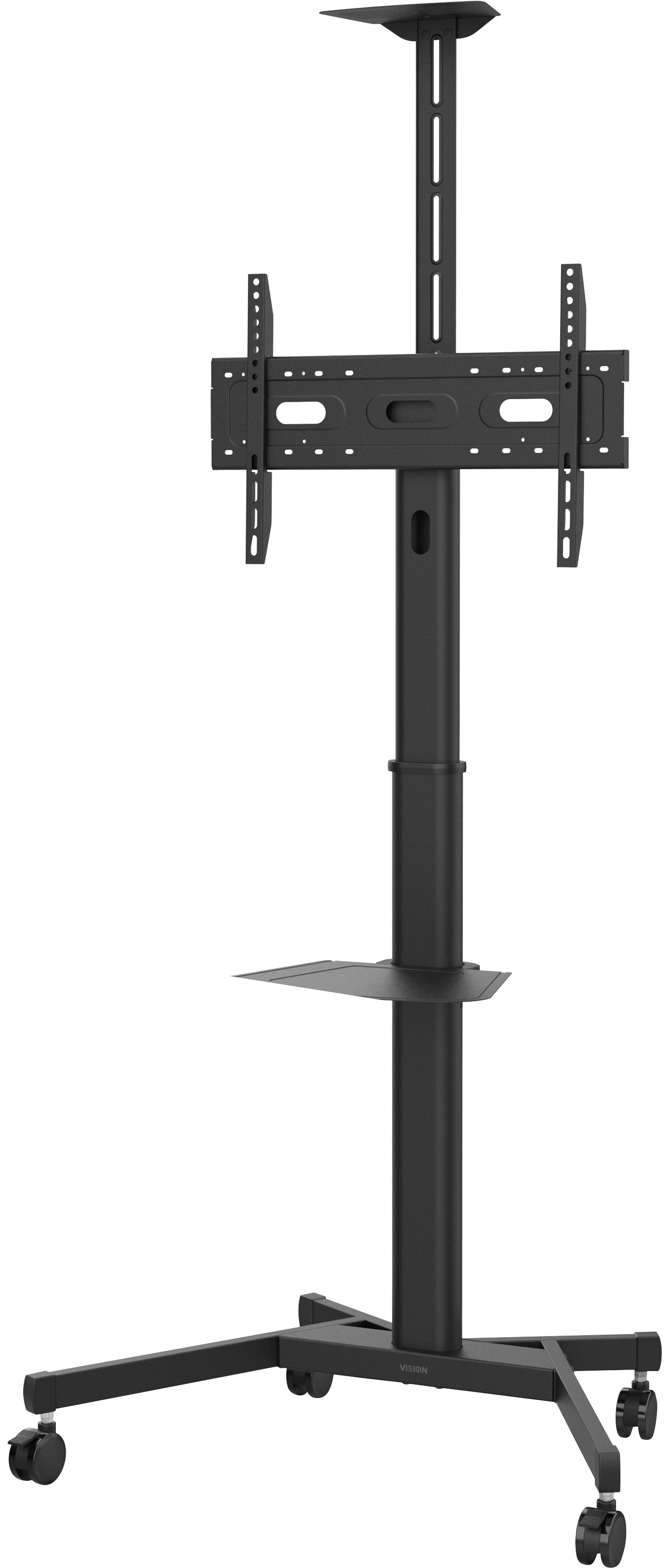 Vision TV-Wagen – 31–80" – VESA 200×200–600×400 – bis 50 kg, Höhenverstellbar, mit Rollen – VFM-F19