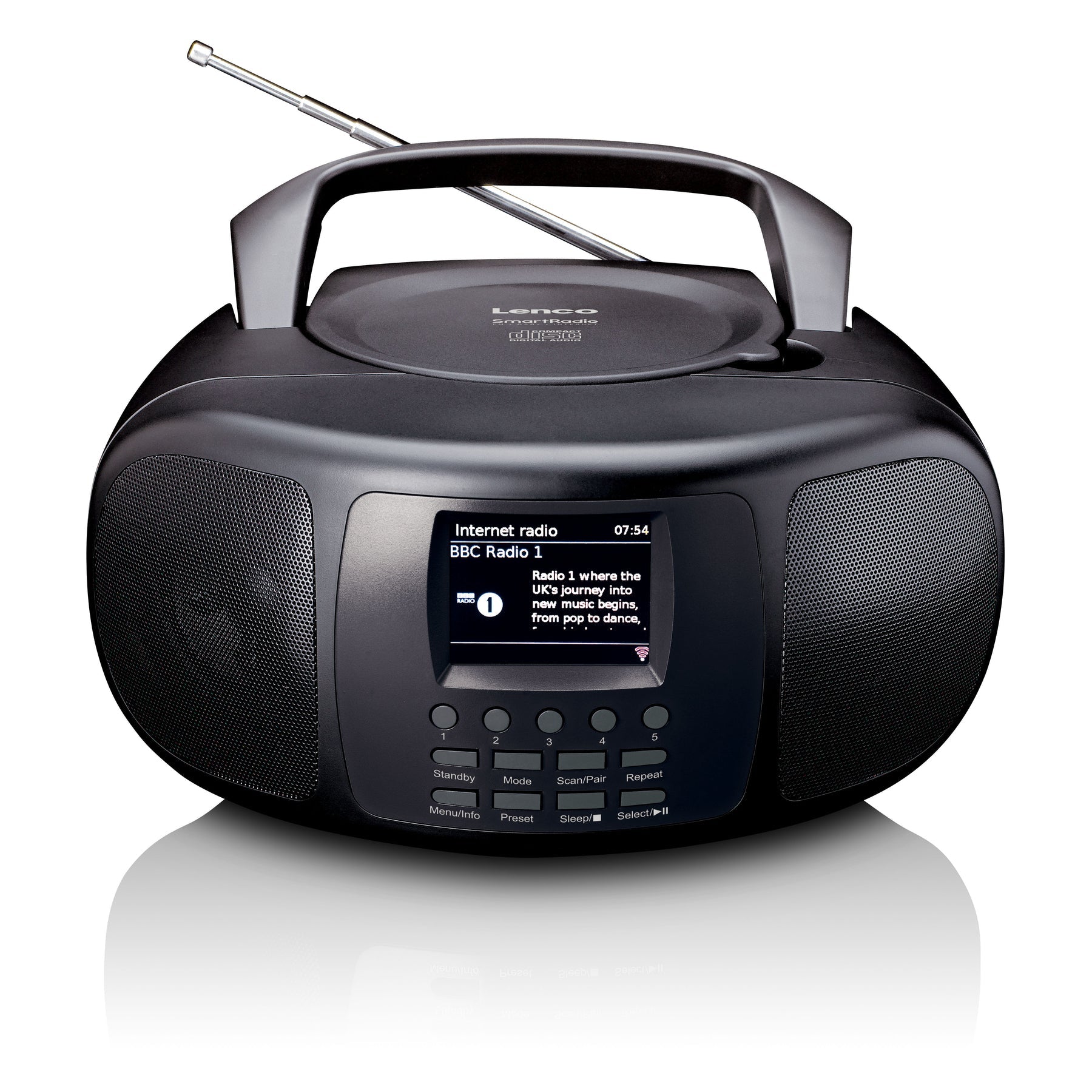 Lenco SCD-6000BK – Internetradio, DAB+/UKW, CD, Bluetooth – Schwarz