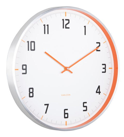 Karlsson Wanduhr – Sporty, Quarzuhr, Orange