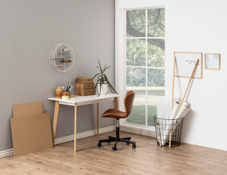Actona AC Design Bürostuhl Batilda – braun, Kunstleder