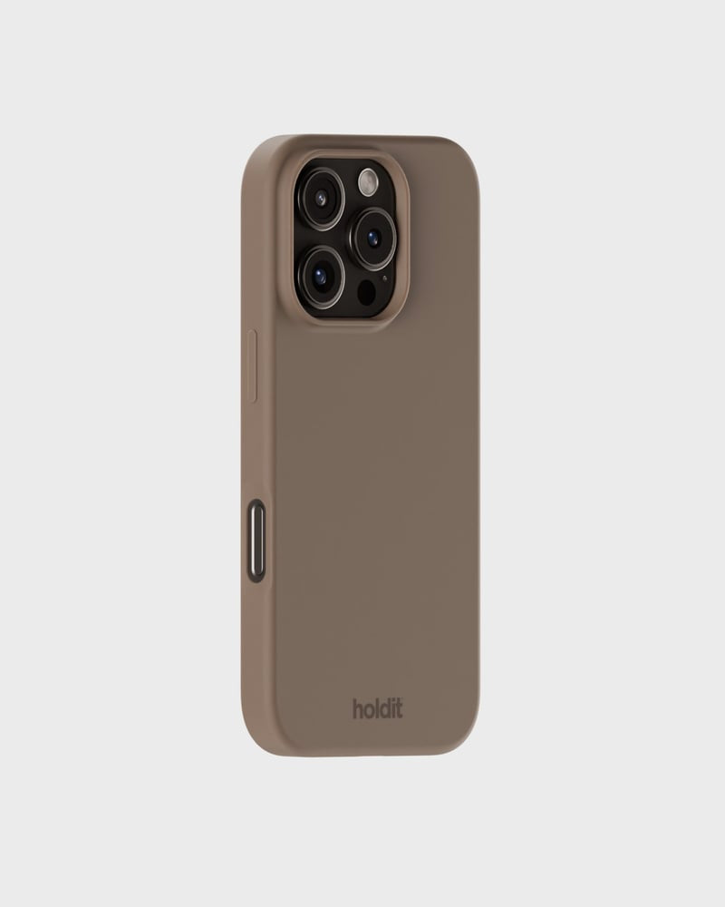 HoldIt Backcover – für Apple iPhone 16 Pro, Silikon, Braun