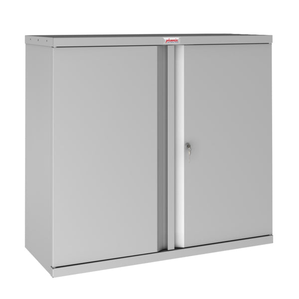 Phoenix Safe Co. Phoenix SCL0891 – Aktenschrank, 2 Türen, 1 Fachboden, abschliessbar, Stahl, 915 × 370 × 830 mm, lichtgrau