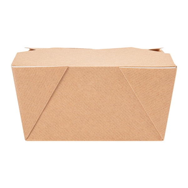Garcia de Pou Take-away-Box, Papier/Karton – 780 ml, 113 × 90 × 63 mm, braun/weiss – FSC – 50 Stk.