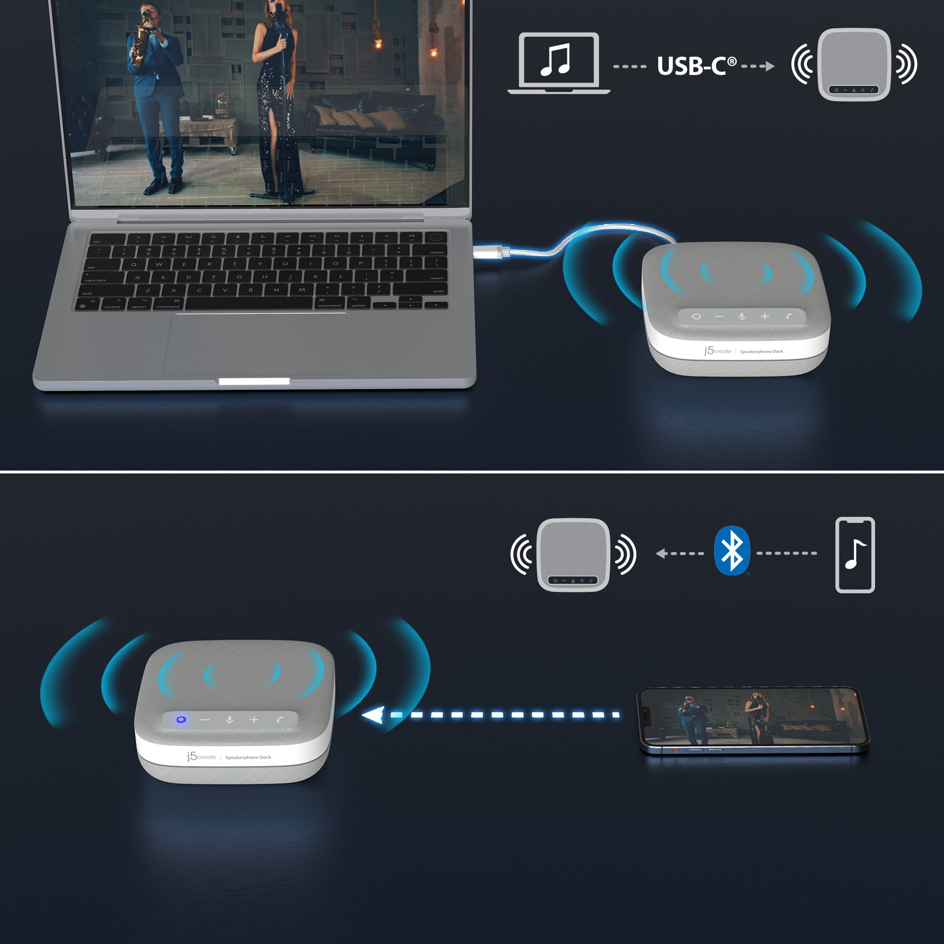 j5create Dockingstation – USB-C, 1× HDMI, 2× USB-A, 1× USB-C, 100 W PD, GbE, für Windows/Mac/Android