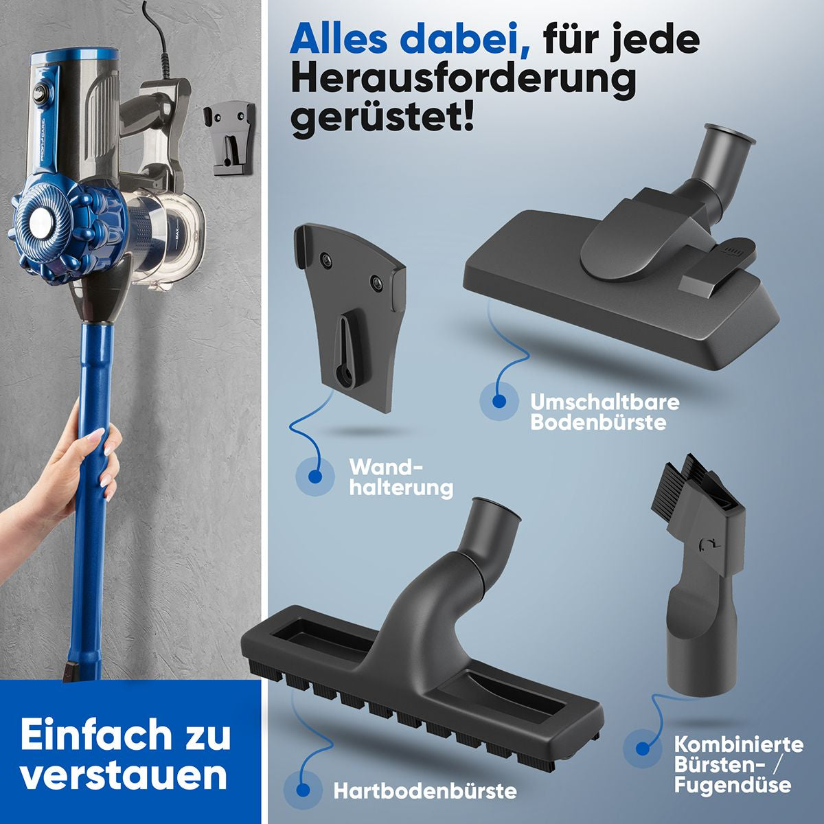 ProfiCare Bodenstaubsauger PC-BS 3133 – beutellos, 600 W, HEPA