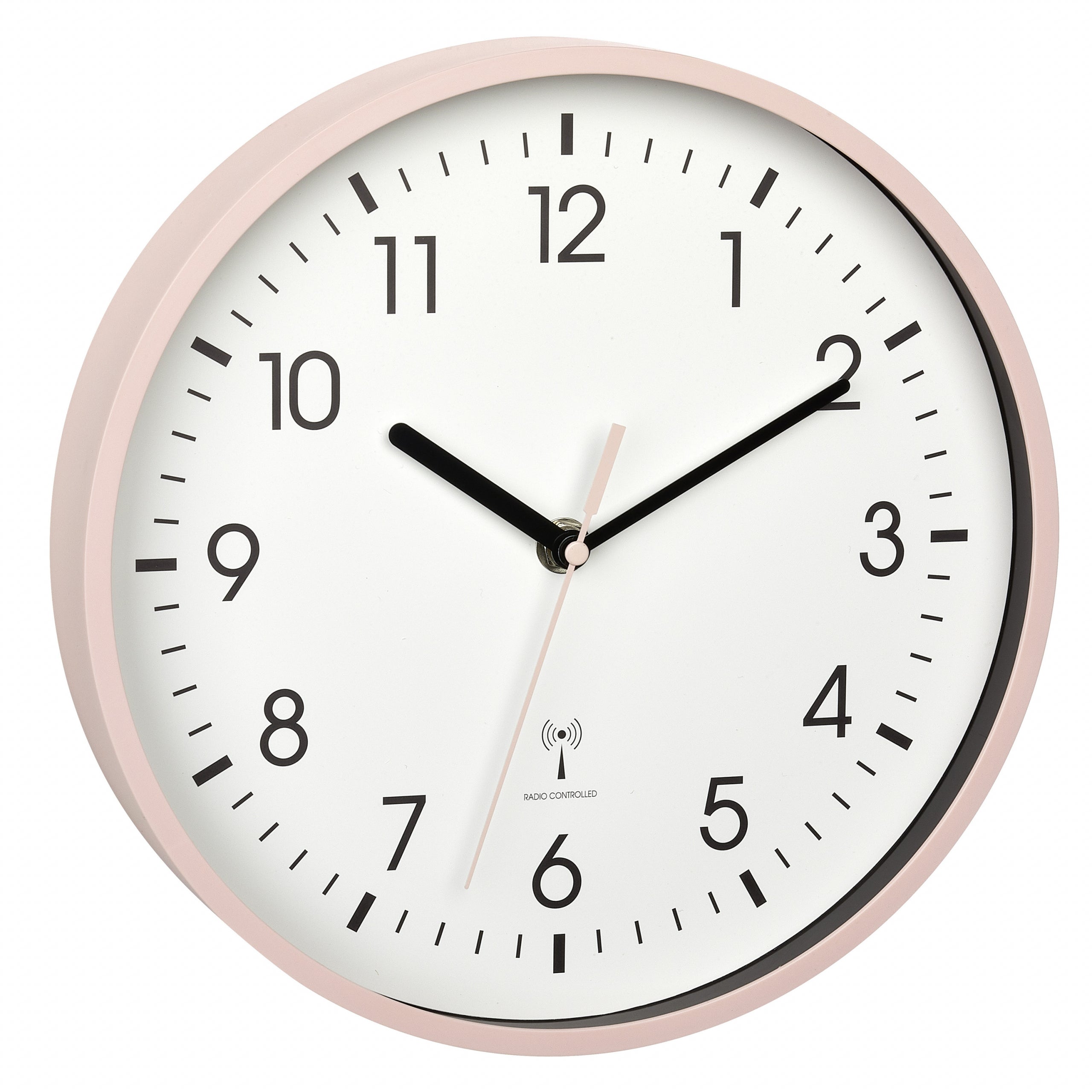 TFA-Dostmann TFA Dostmann Wanduhr – Funk, analog, Ø 24,5 cm, Rosa