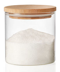 Montana Vorratsdose 500 ml, Ø 10 × 12 cm, Glas/Holz, Transparent